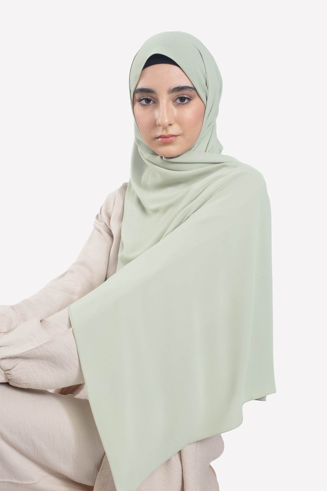 Pistachio Georgette Hijab
