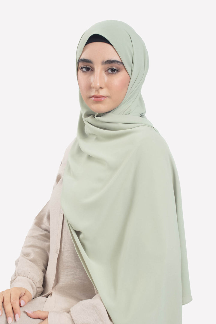 Pistachio Georgette Hijab
