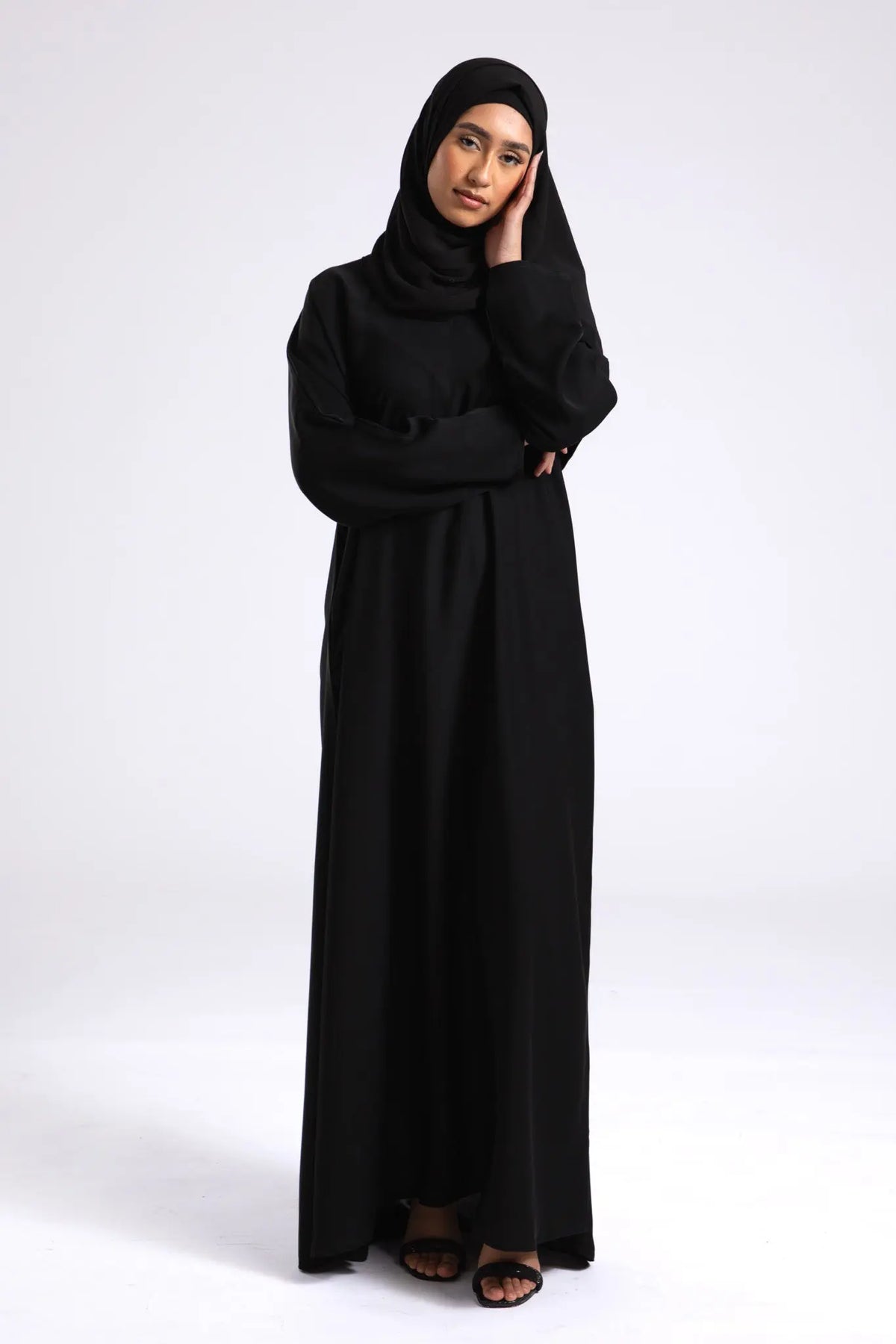 Plain Black Closed Abaya