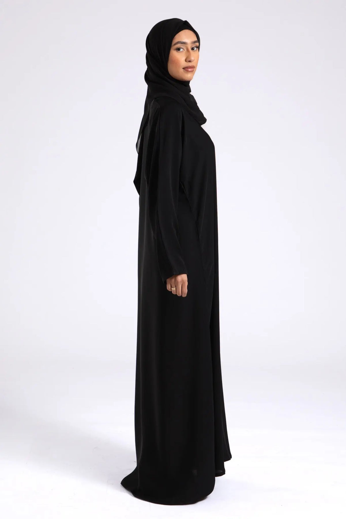 Plain Black Closed Abaya