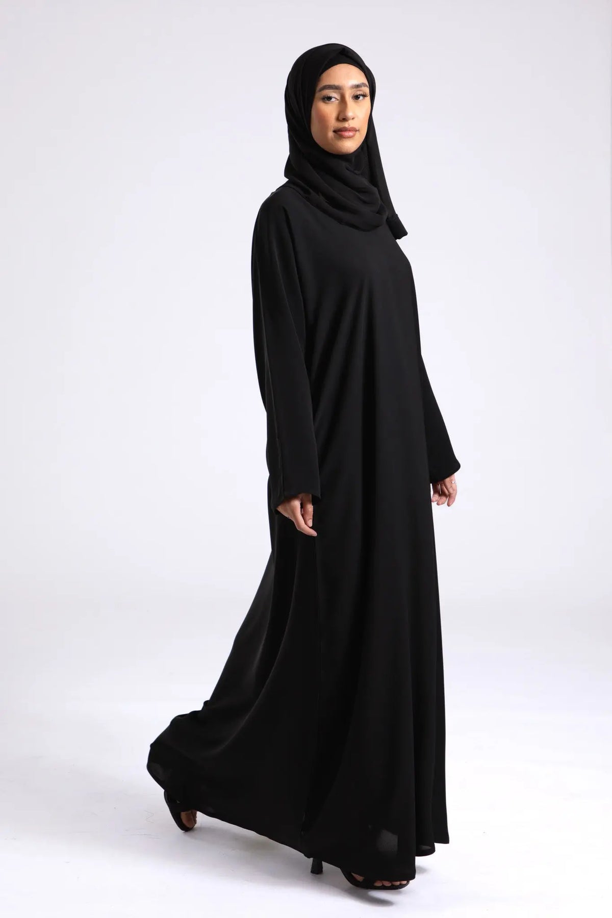 Plain Black Closed Abaya