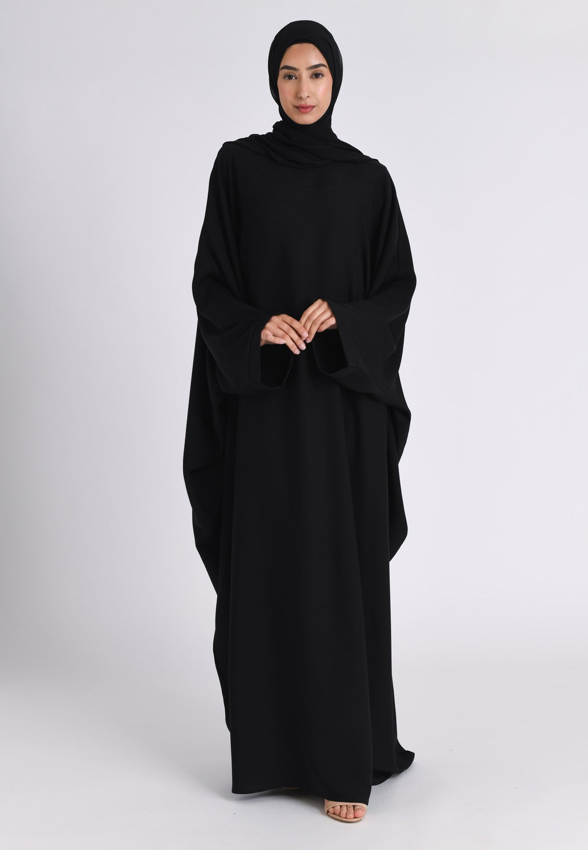 Plain Black Closed Farasha