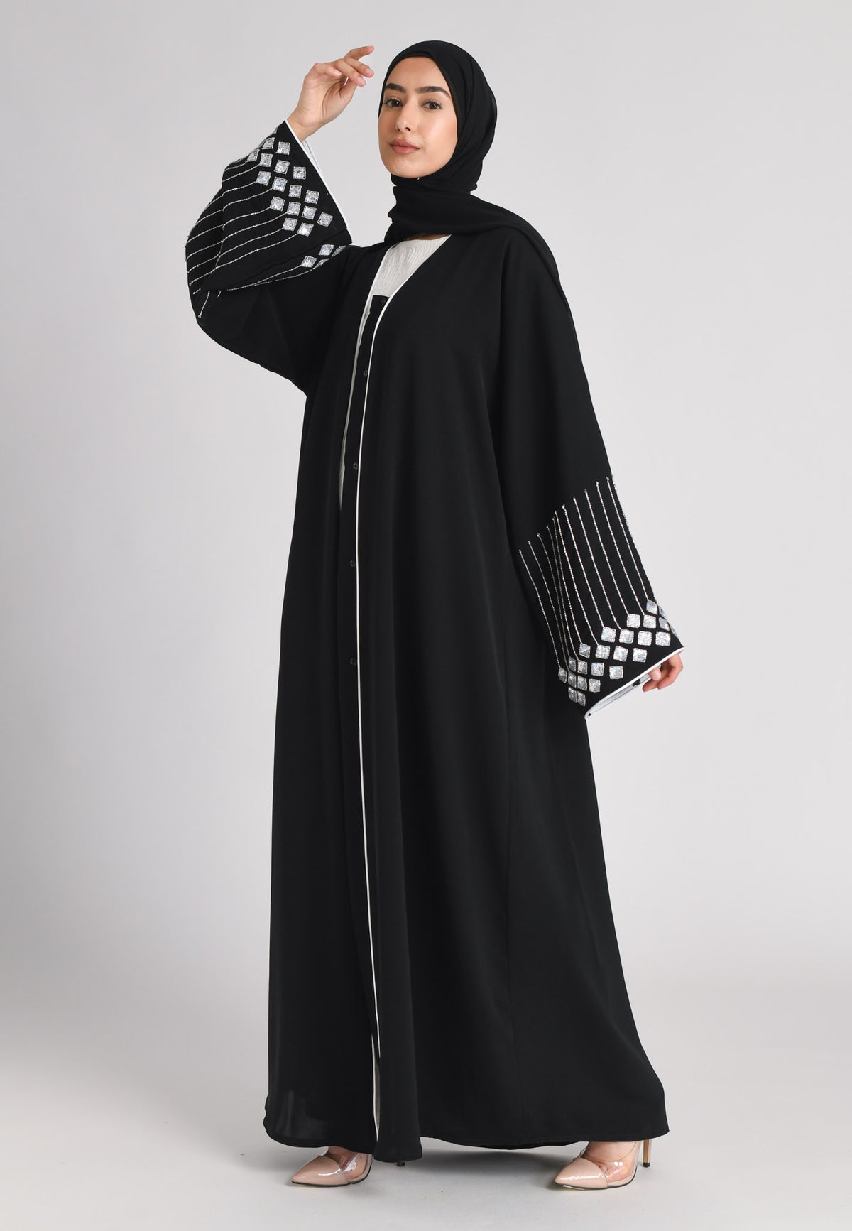Qamaree Luxury Closed Sequin Abaya