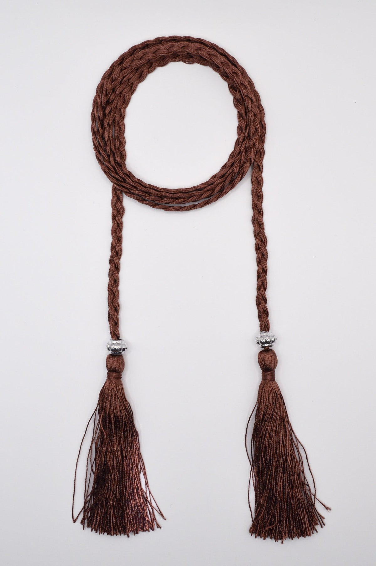 Plaited Tassel Belt - Dark Brown Hayah Al-Muslimah