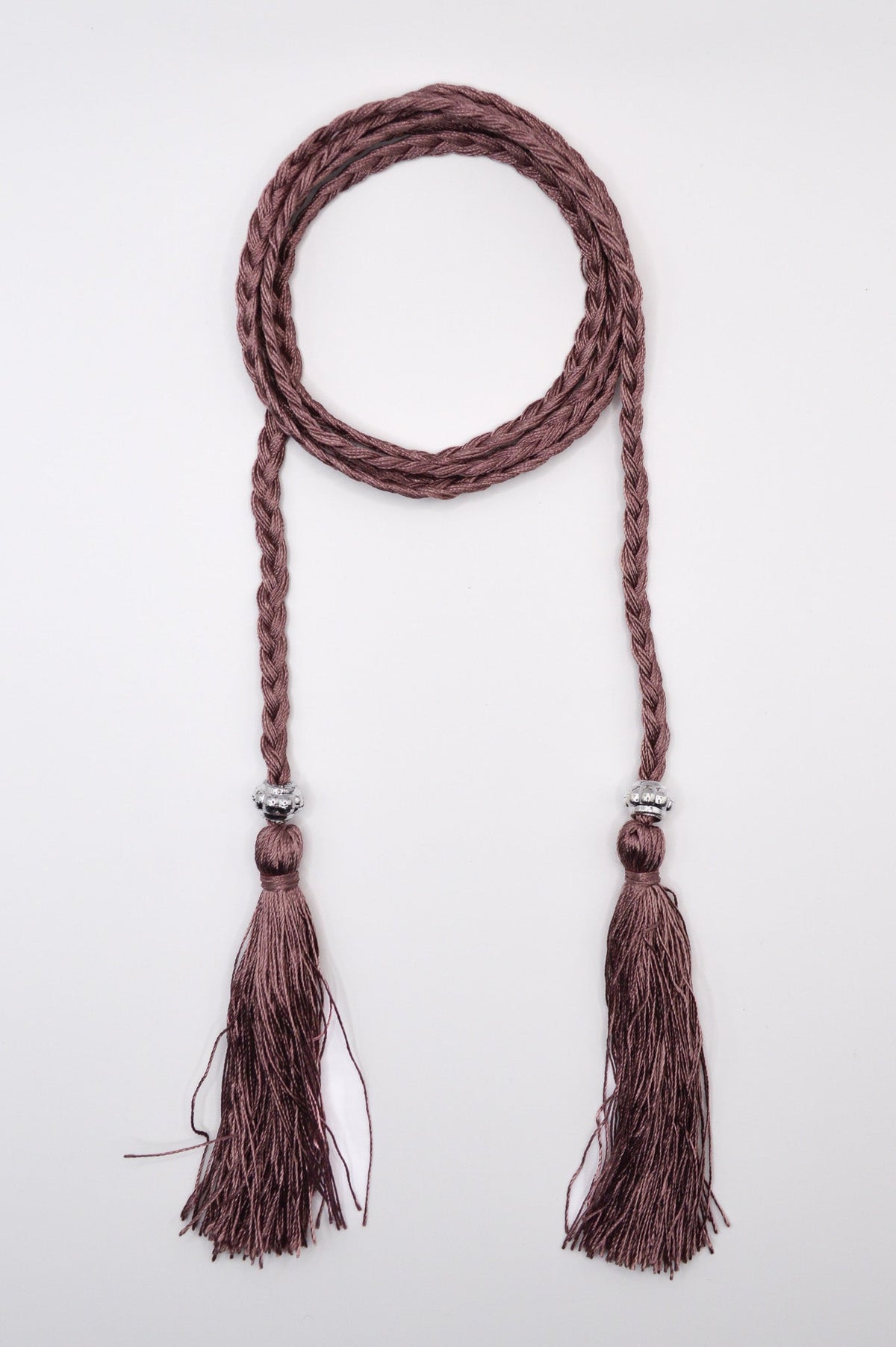 Plaited Tassel Belt - Dark Mauve Hayah Al-Muslimah