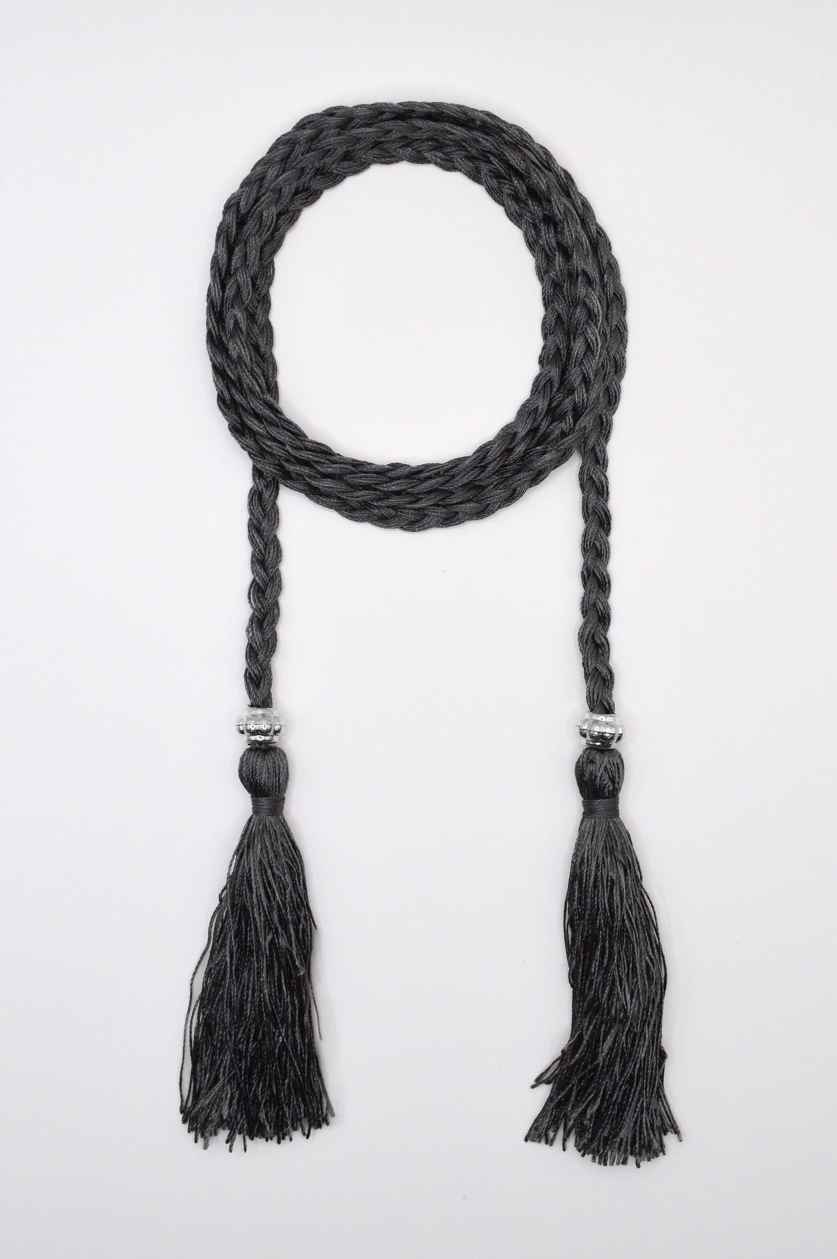 Plaited Tassel Belt - Slate Grey Hayah Al-Muslimah