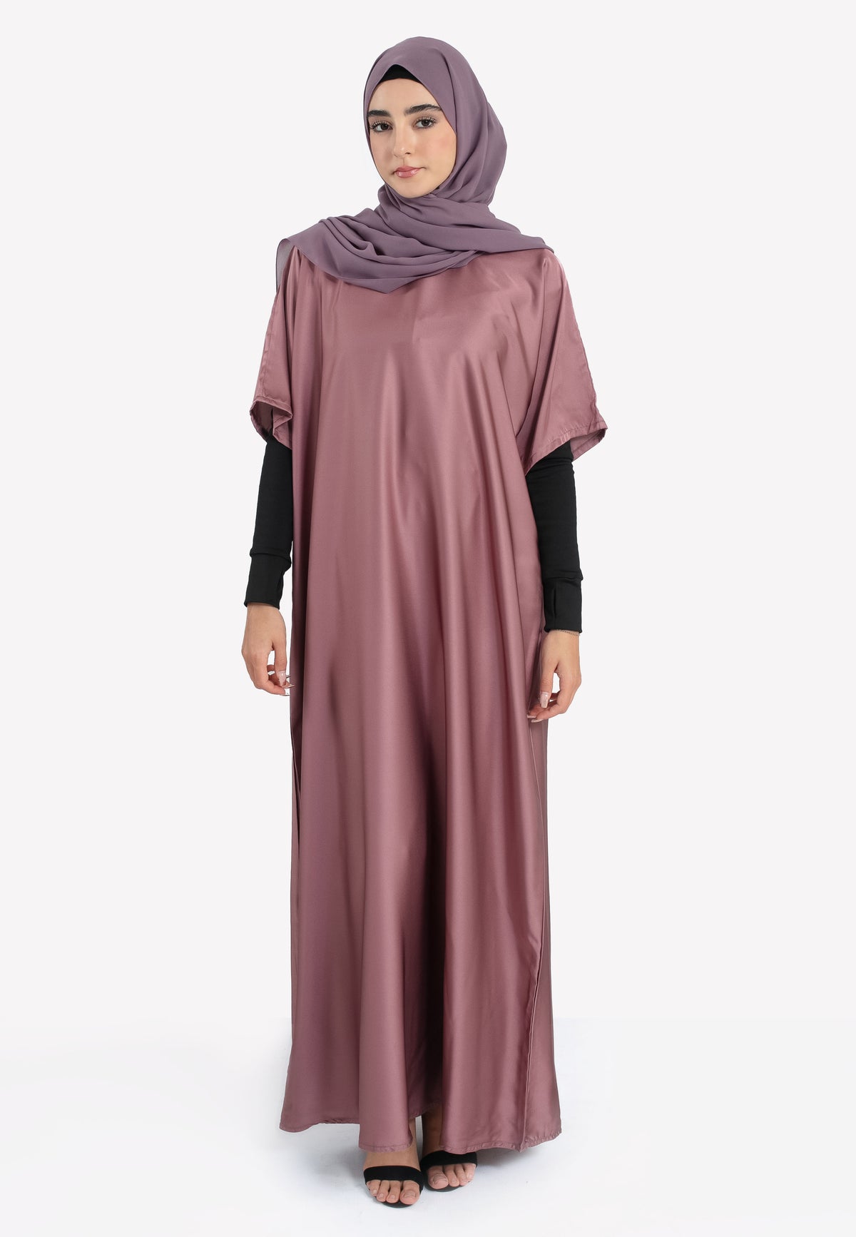 Rose Satin Inner Slip Dress - Front