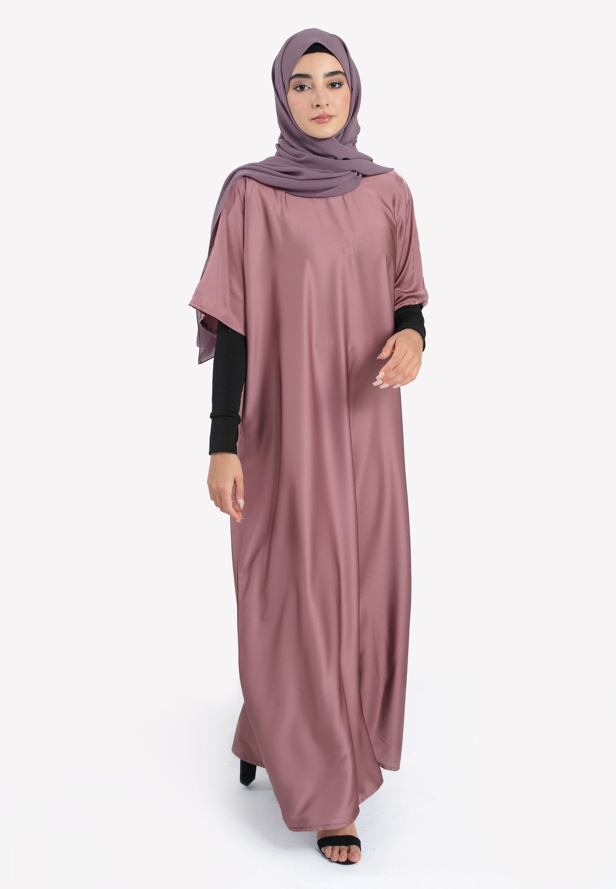 Rose Satin Inner Slip Dress - Front