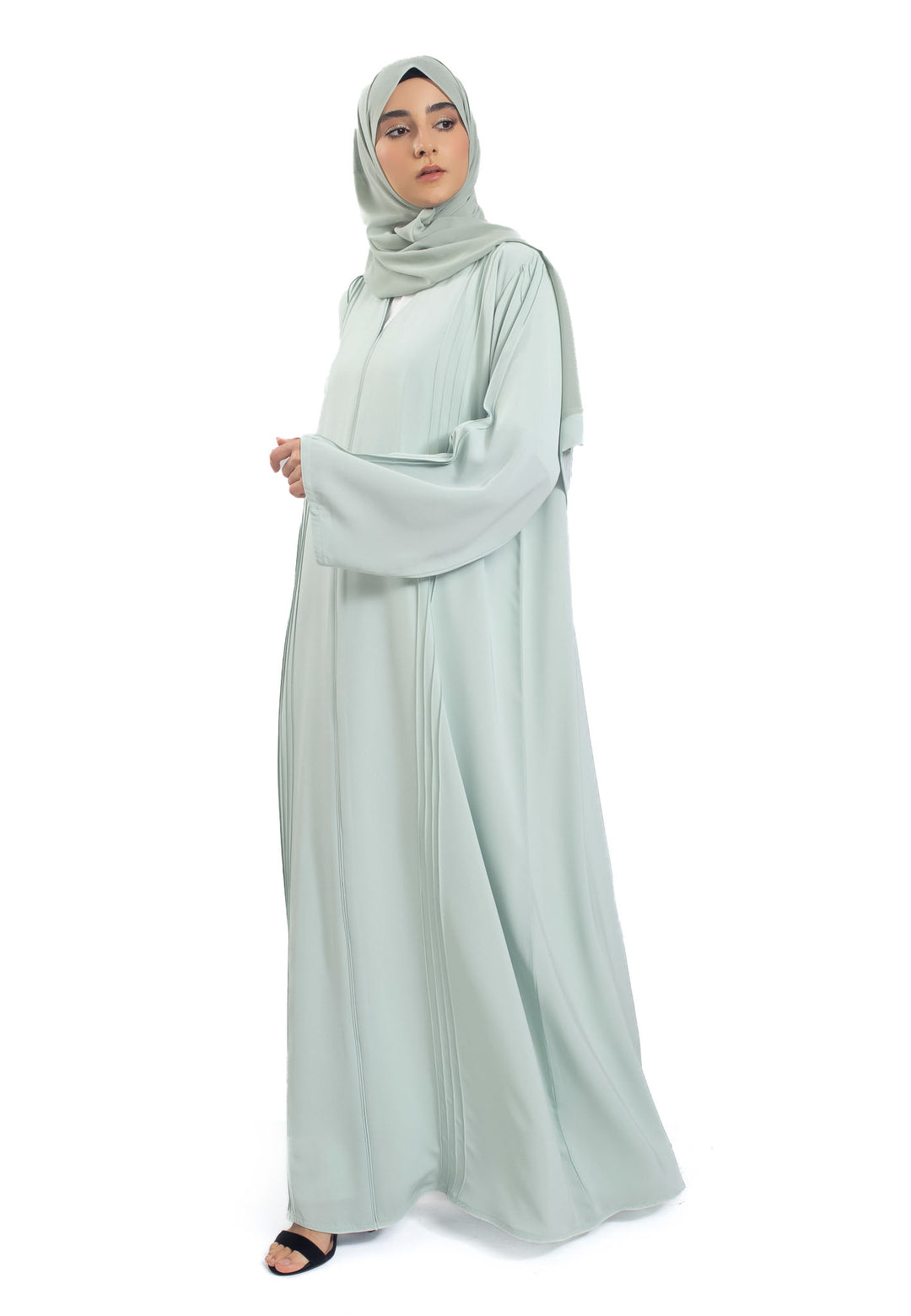 Sage Abaya with Pleats