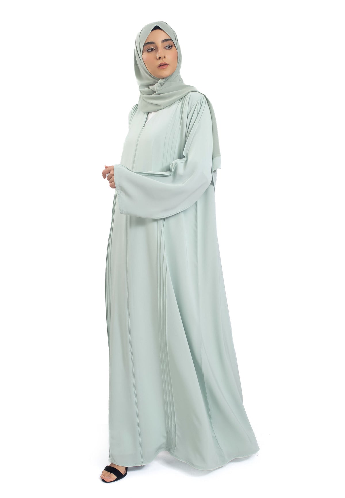 Sage Abaya with Pleats