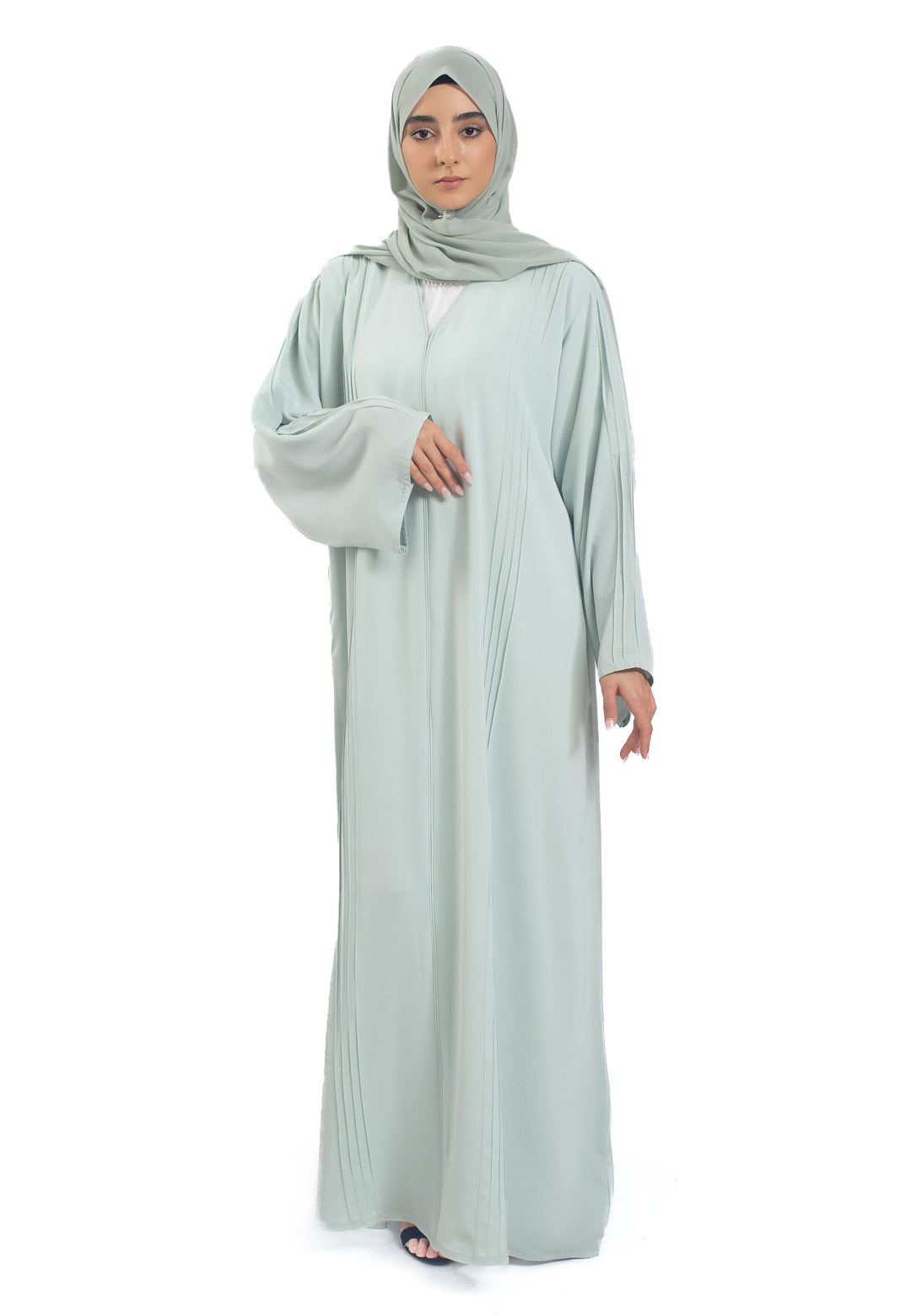 Sage Abaya with Pleats