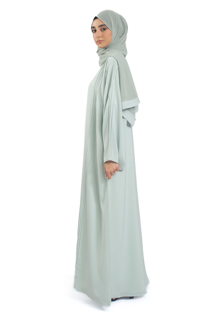 Side of Sage Abaya with Pleats