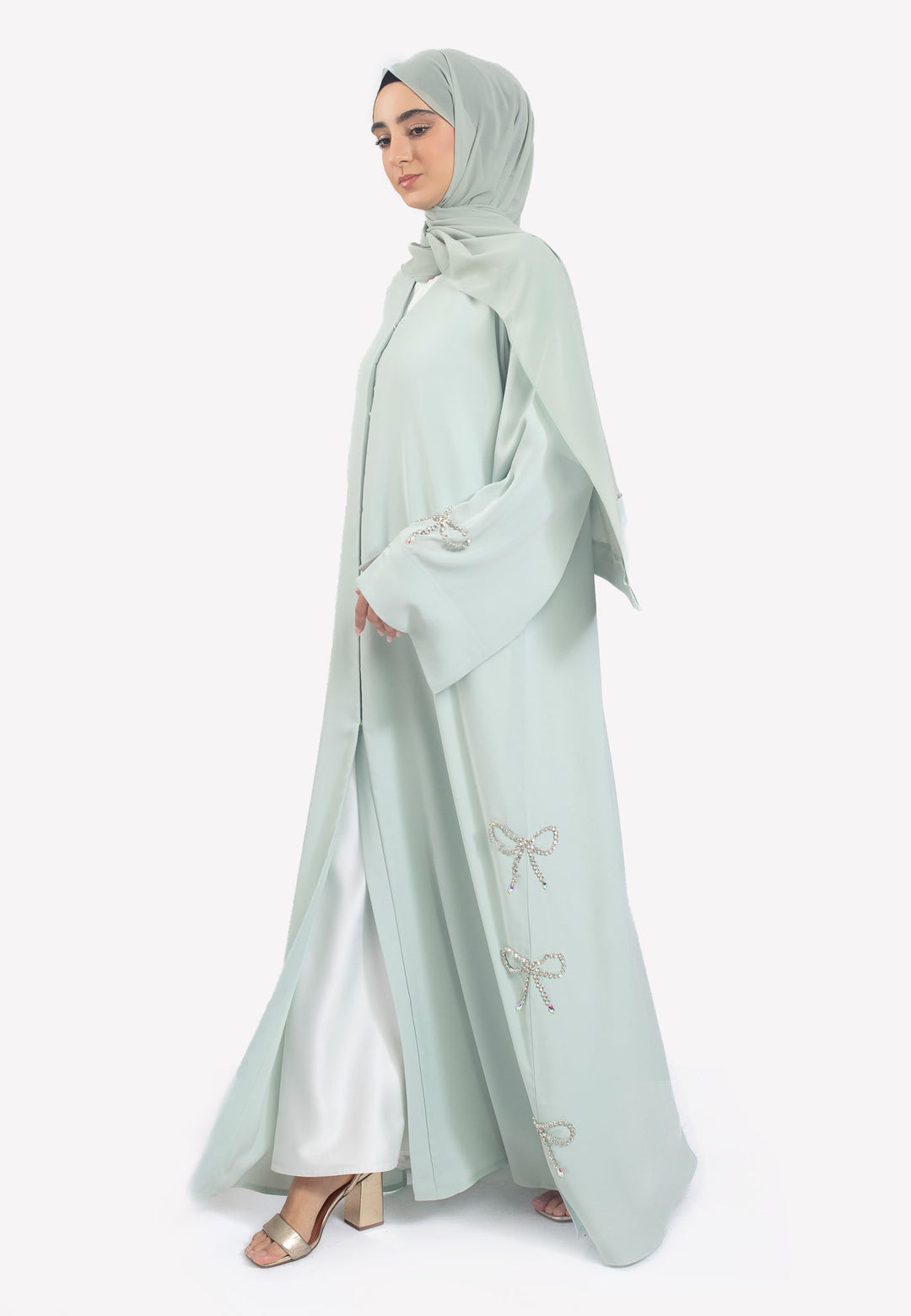 Sage Bow Abaya