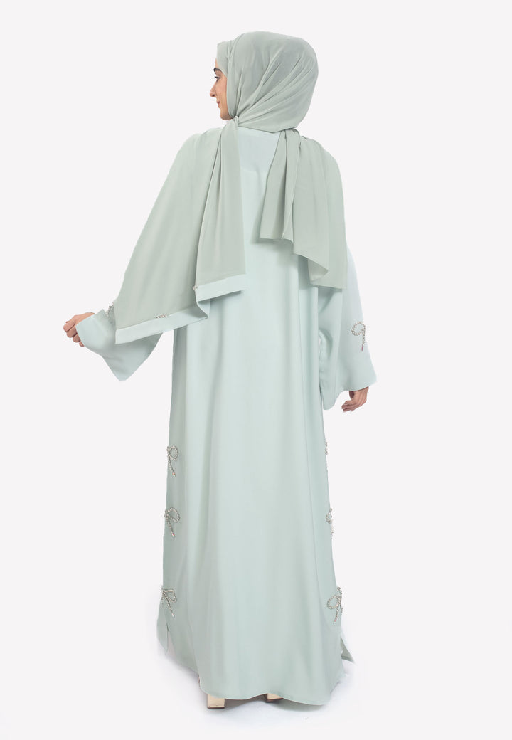 Back - Sage Bow Abaya