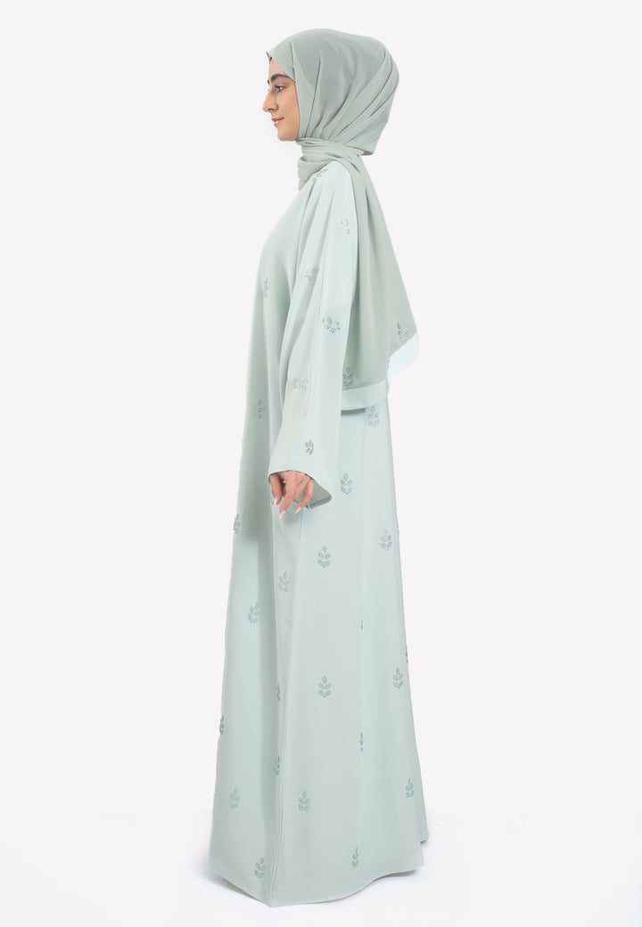 Side - Swarovski Sage Open Abaya
