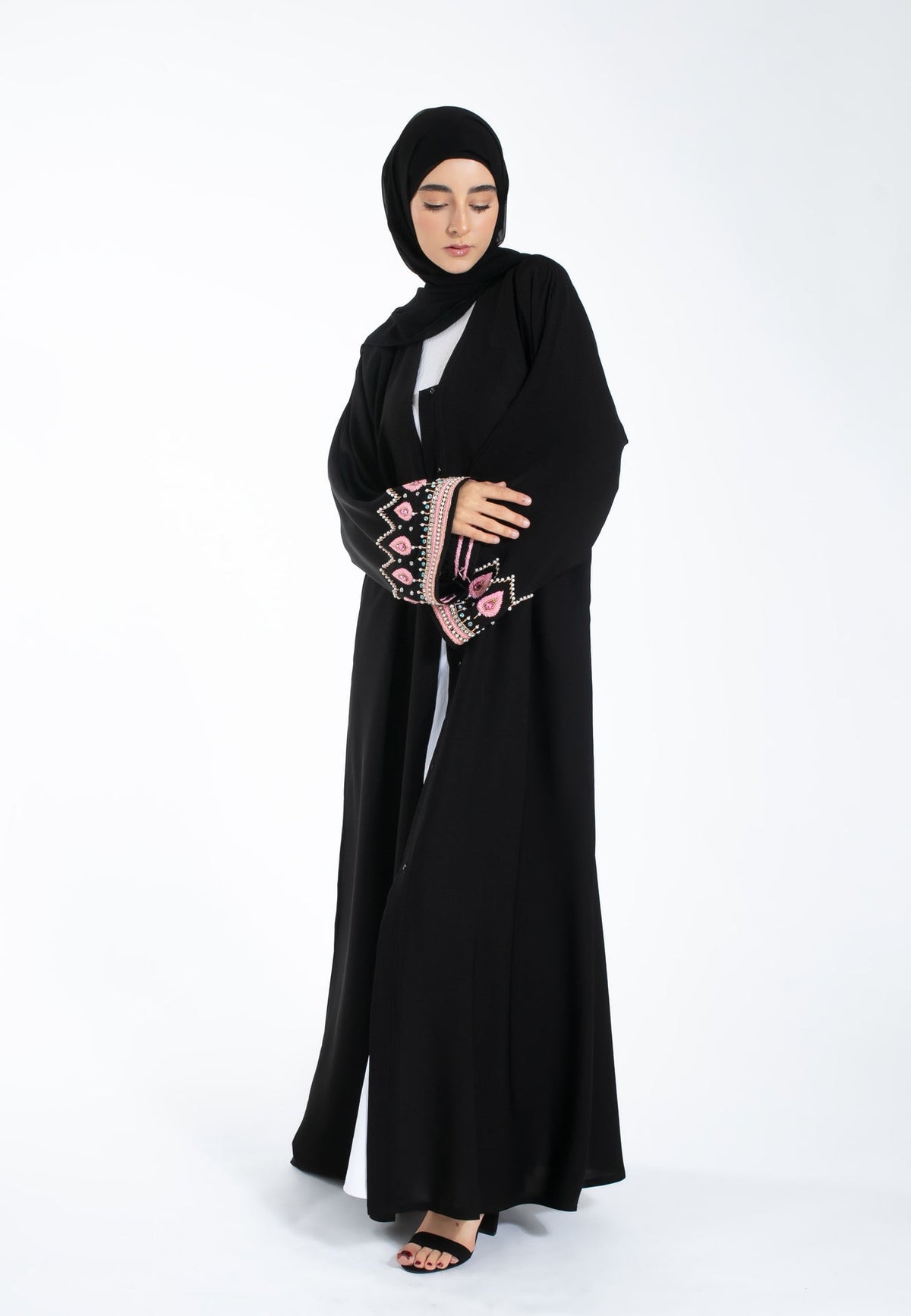 Sakura-Jewelled-Open-Abaya