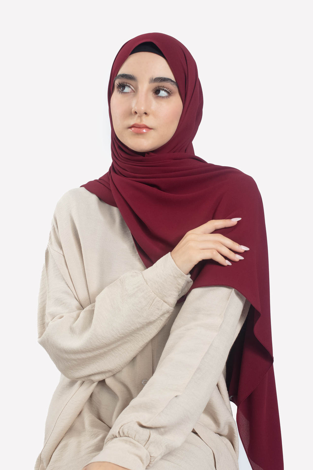 Sangria Georgette Hijab
