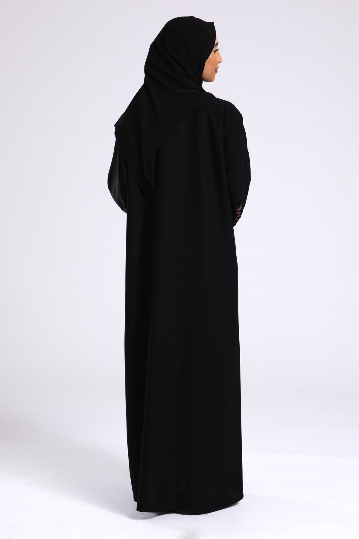 Secret Paradise Bloom Embroidered Open Abaya