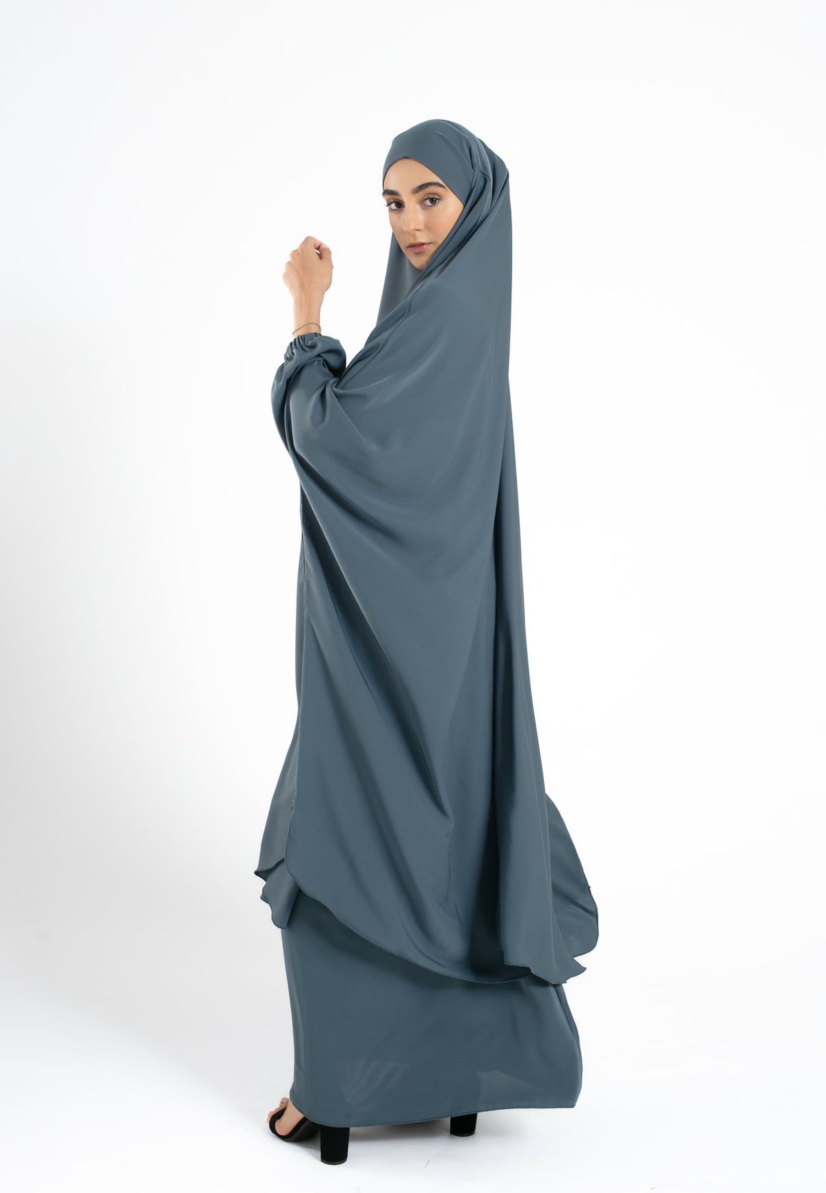 Grey-Prayer-Dress-Jilbab-Set