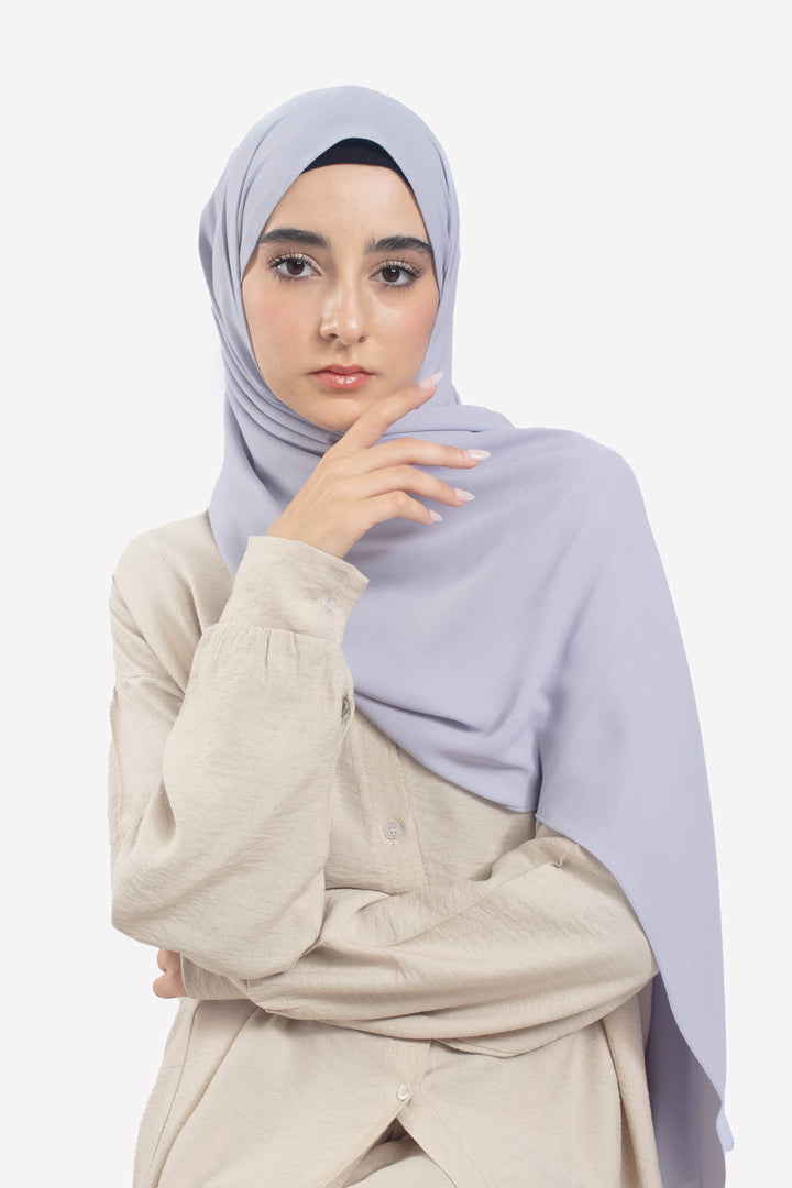 Slate Lavender Georgette Hijab