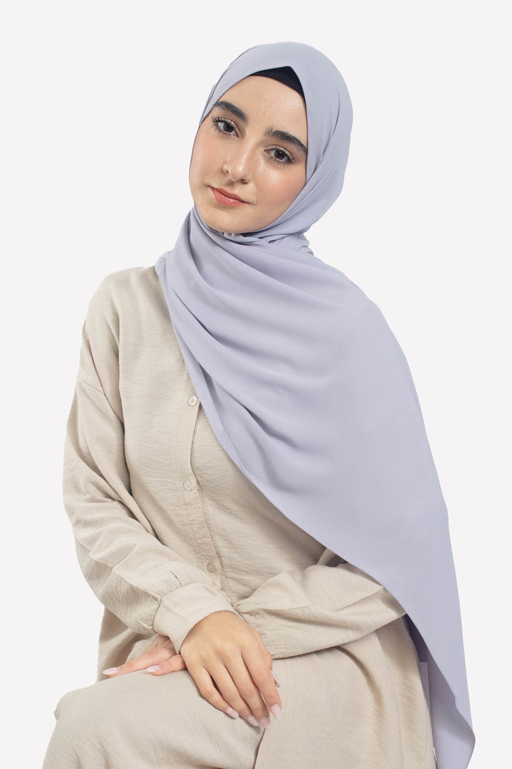 Slate Lavender Georgette Hijab