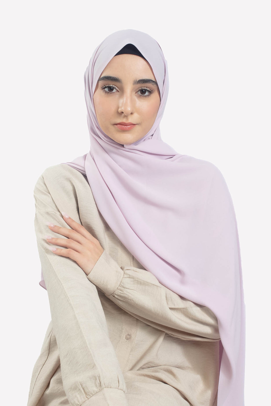 Soft Pink Georgette Hijab