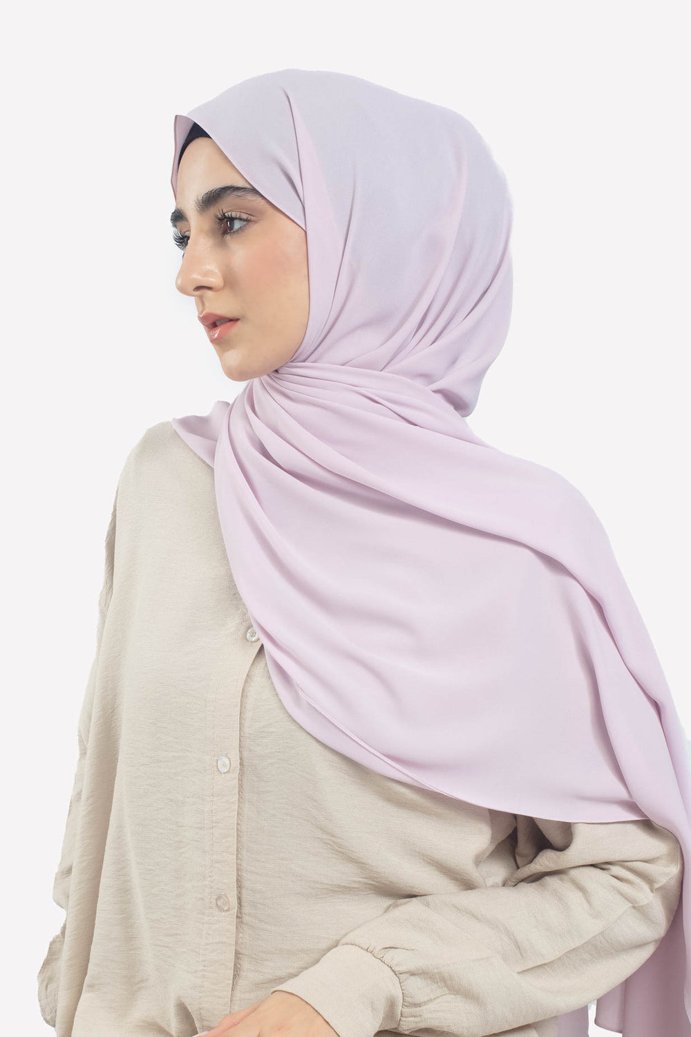 Soft Pink Georgette Hijab
