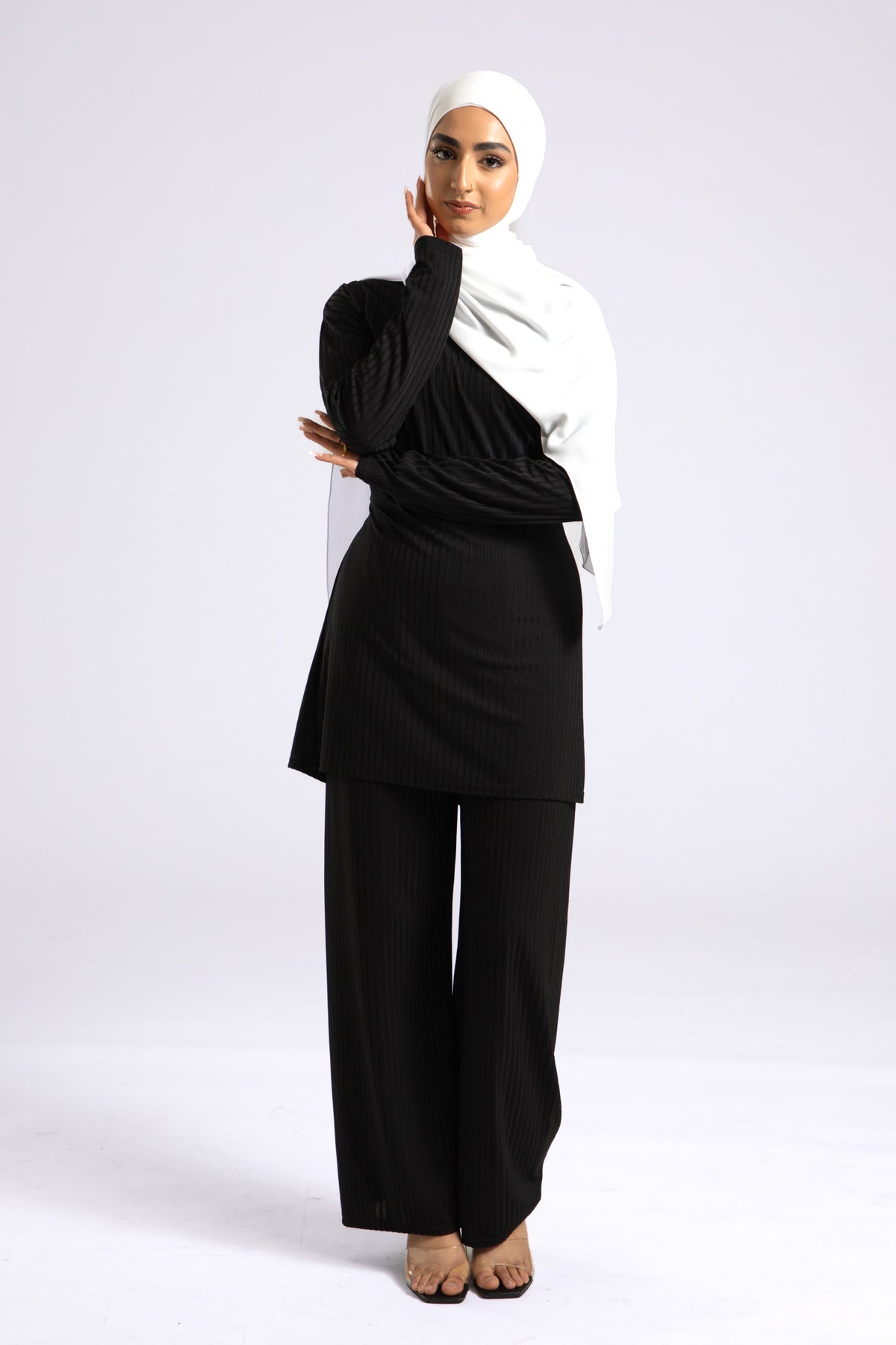 Georgette White Hijab