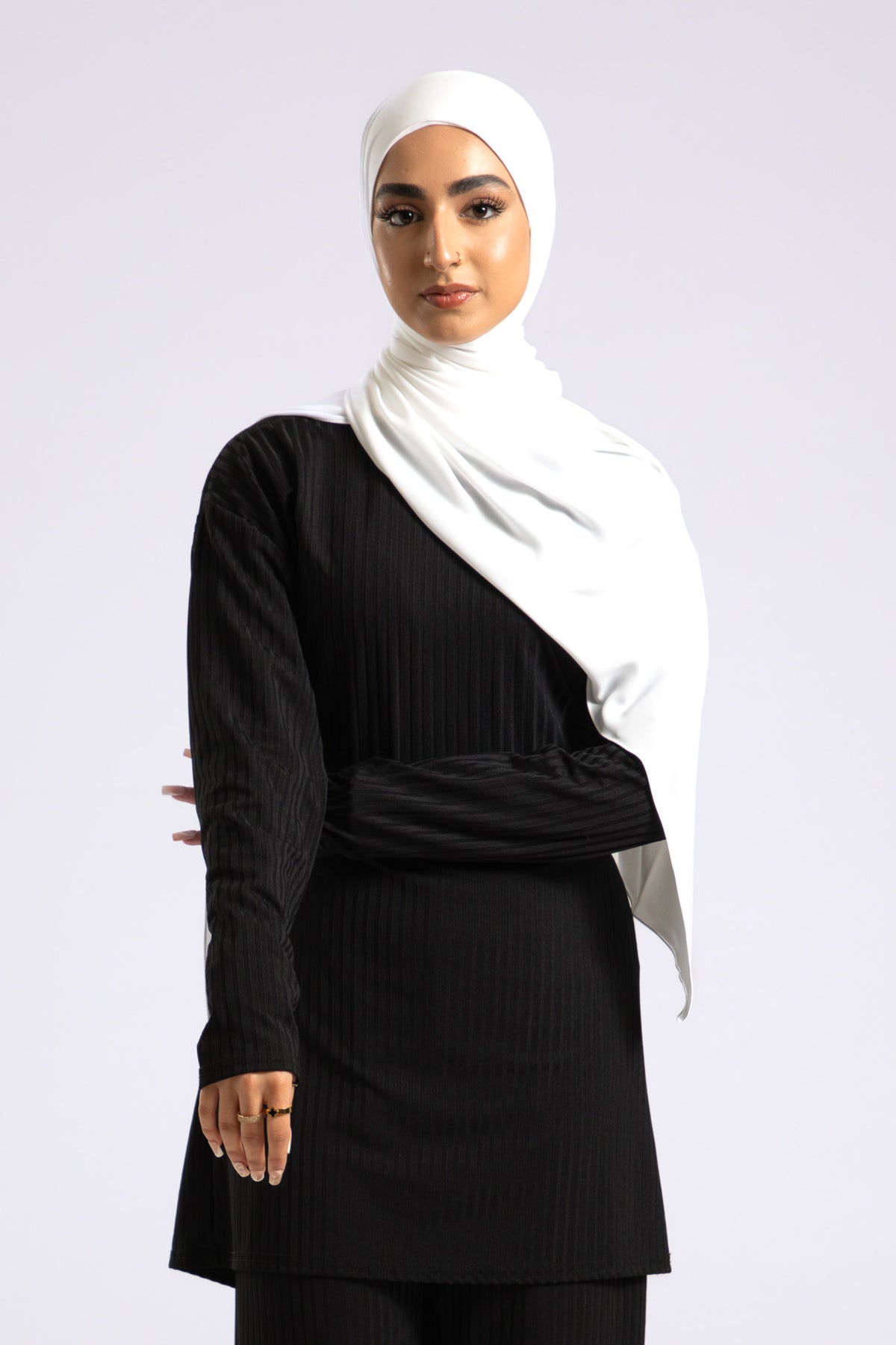 Georgette White Hijab
