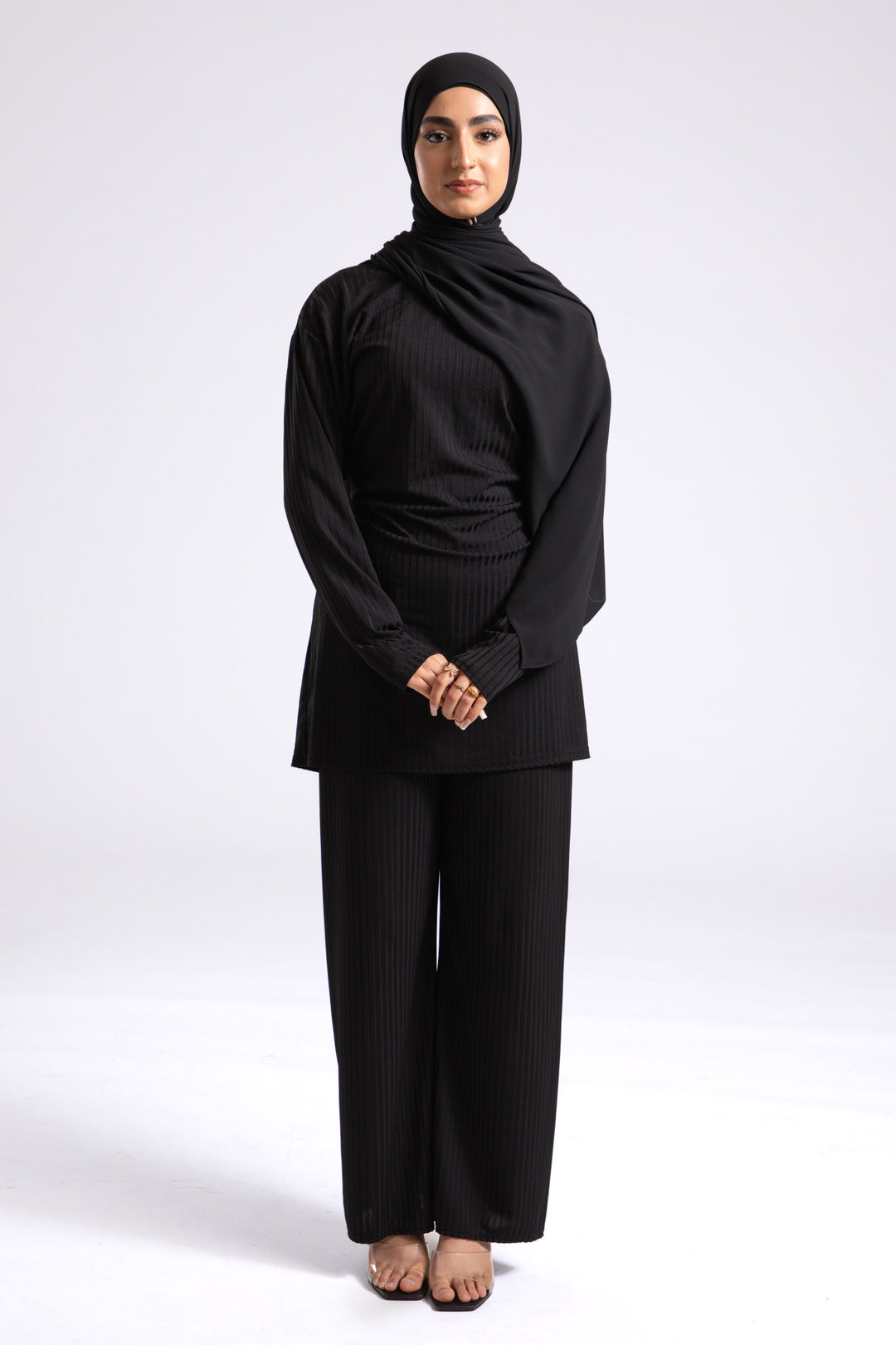 Georgette Black Hijab