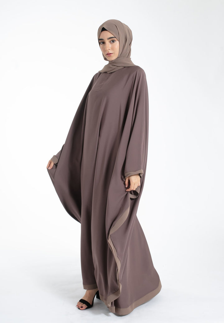 Taupe Butterfly Cut Farasha