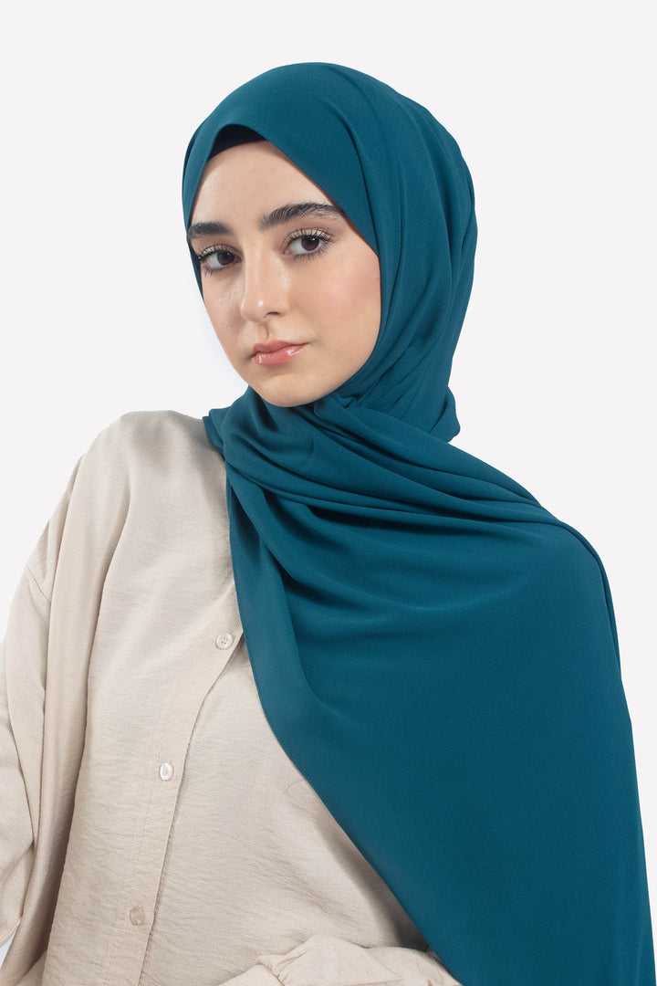 Teal Georgette Hijab