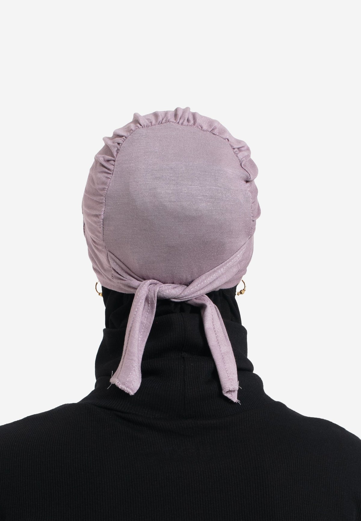 Mulberry Tie Back Hijab Cap - Back