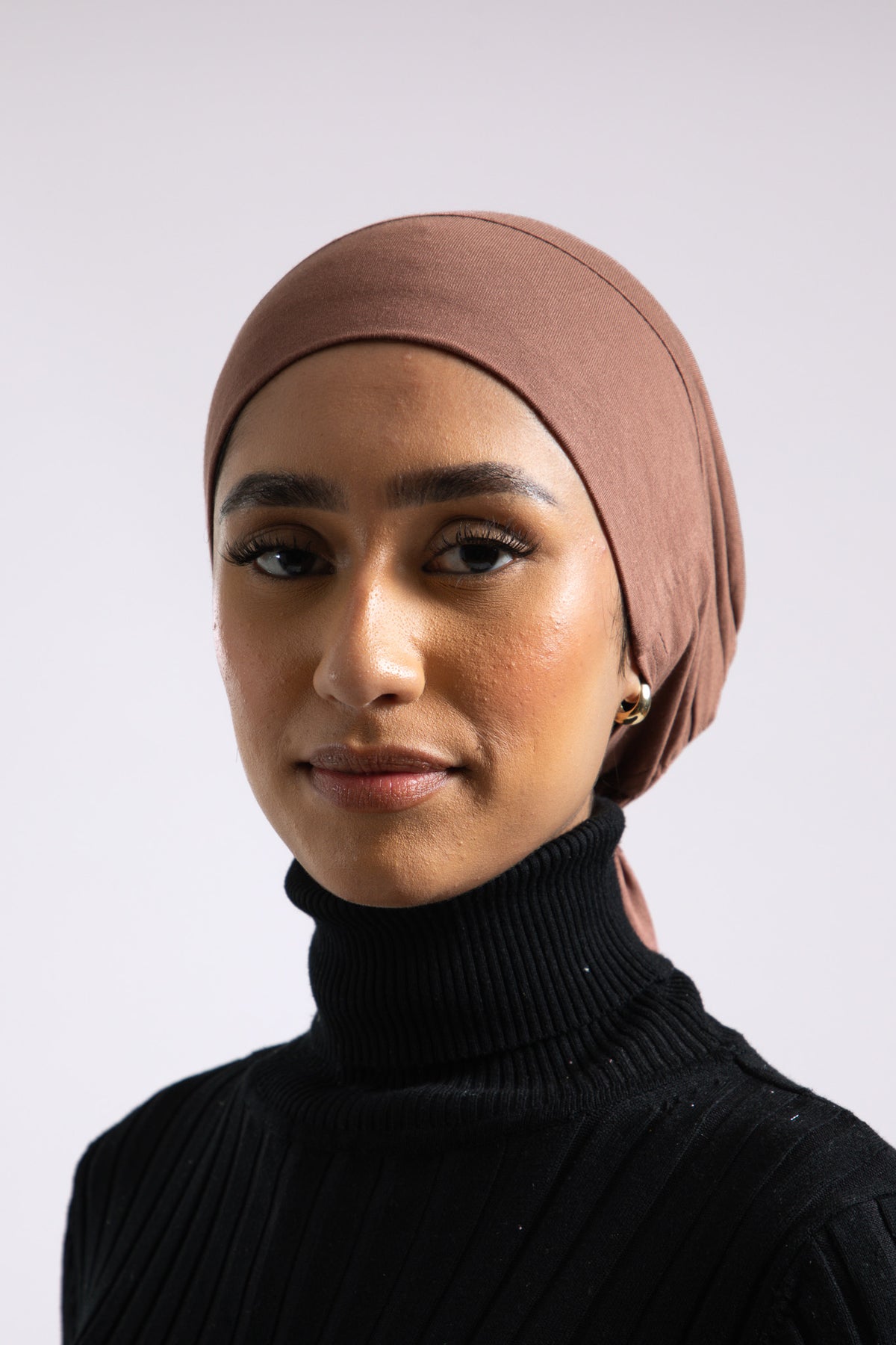 Tie Back Hijab Cap - Chocolate Truffle