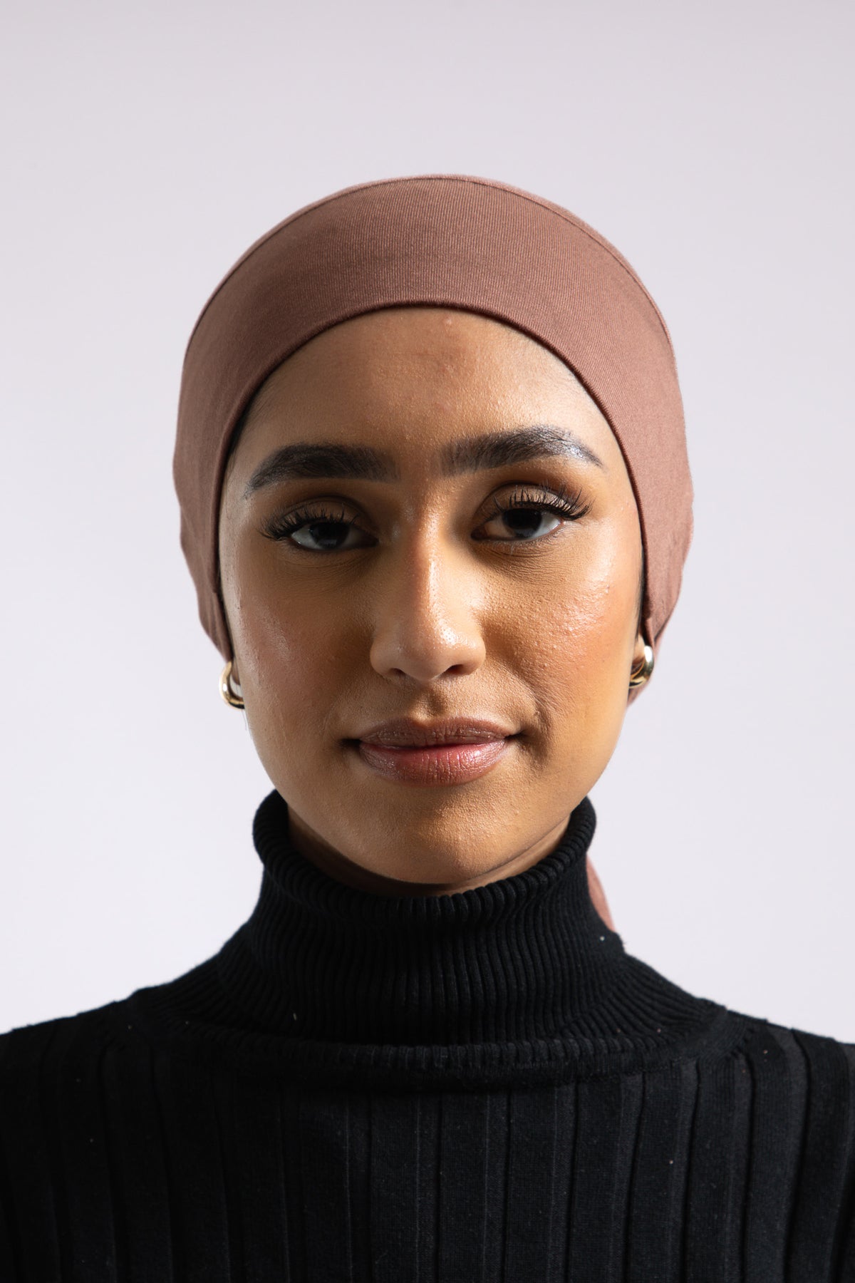 Tie Back Hijab Cap - Chocolate Truffle