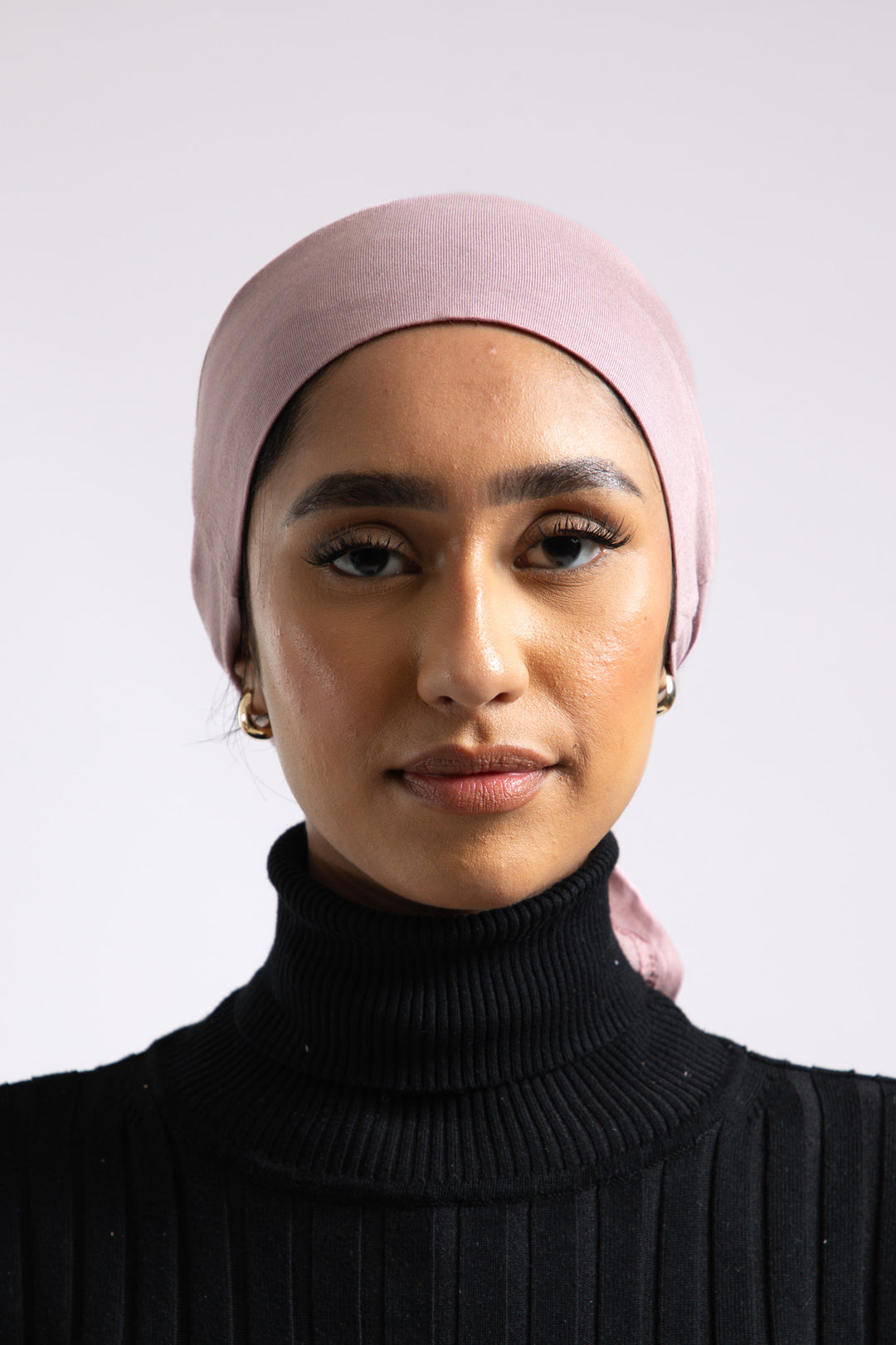 Tie Back Hijab Cap - Dusky Pink