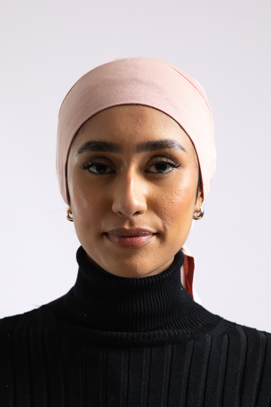 Tie Back Hijab Cap - Dusky Pink