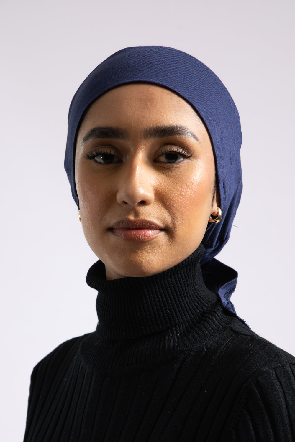 Tie Back Hijab Cap - Navy