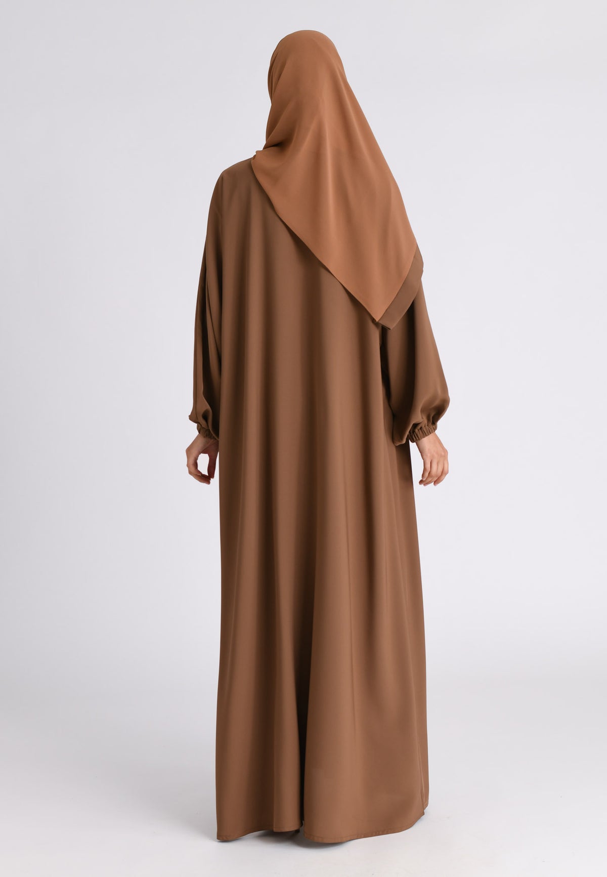 Toffee Plain Open Abaya