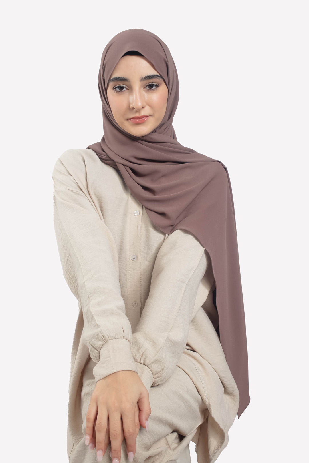 Truffle Georgette Hijab