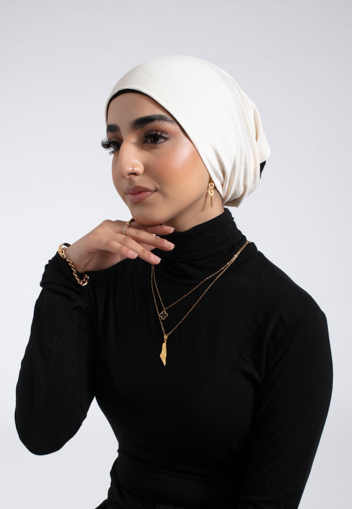 Tube Hijab Cap - Cream