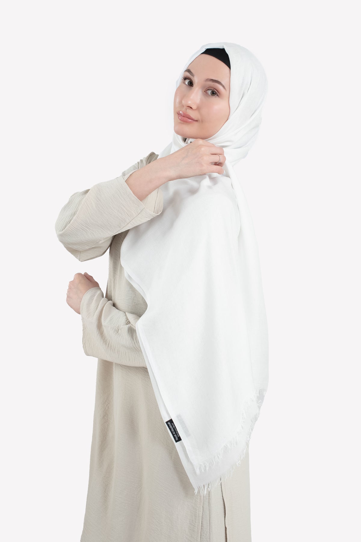 White Modal Hijab