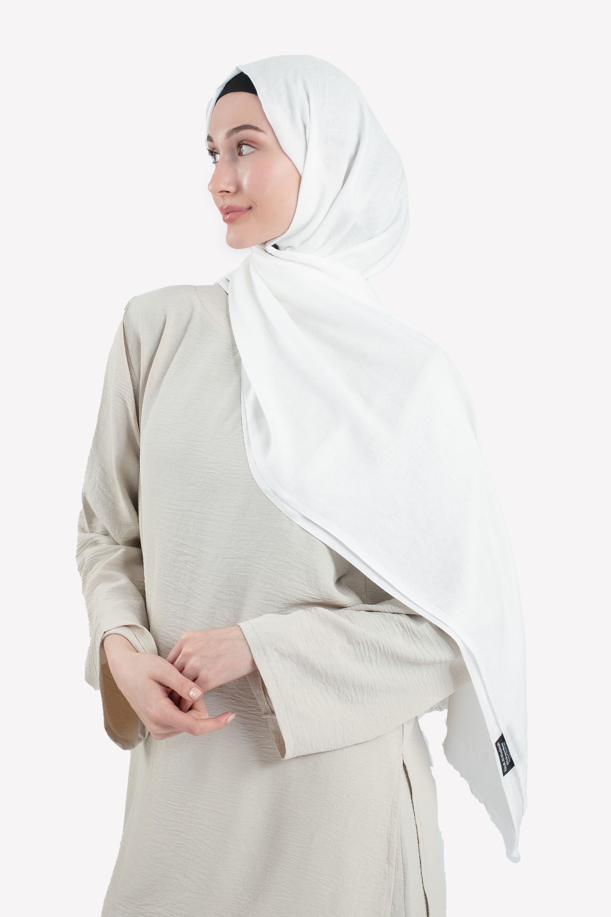 White Modal Hijab