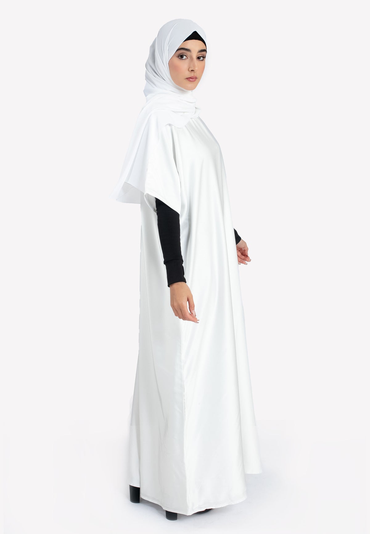 White Satin Inner Slip Dress Lined