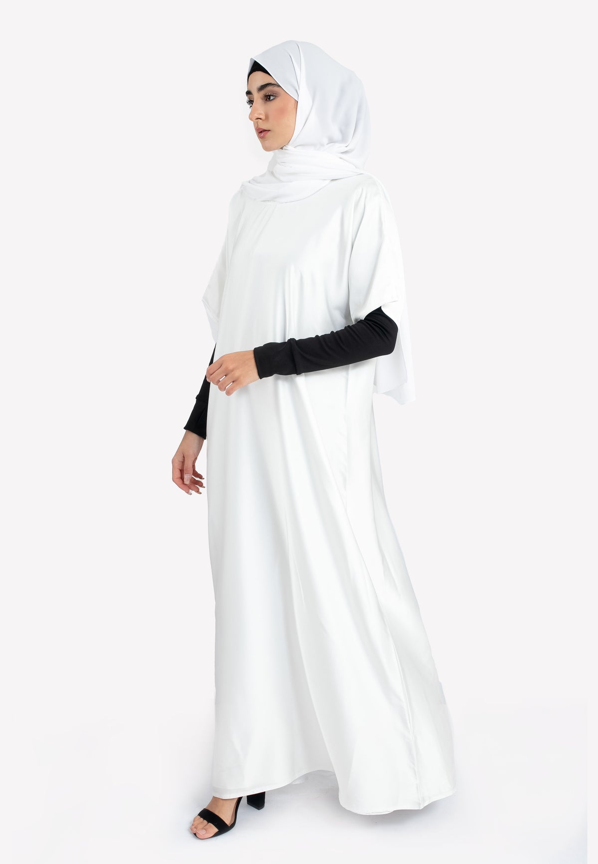 White Satin Inner Slip Dress