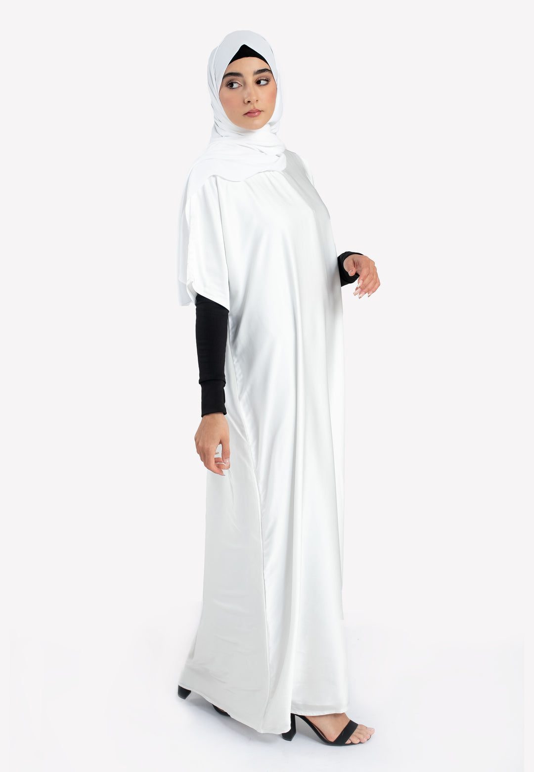 white satin inner slip dress Inner Satin Slip Dress White