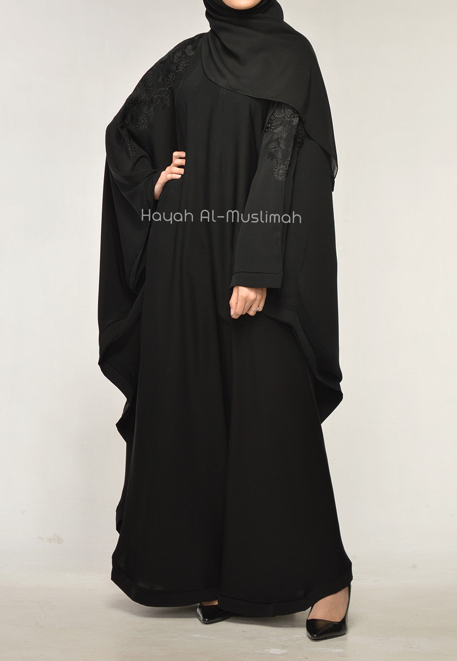 Black Butterfly Farasha Abaya