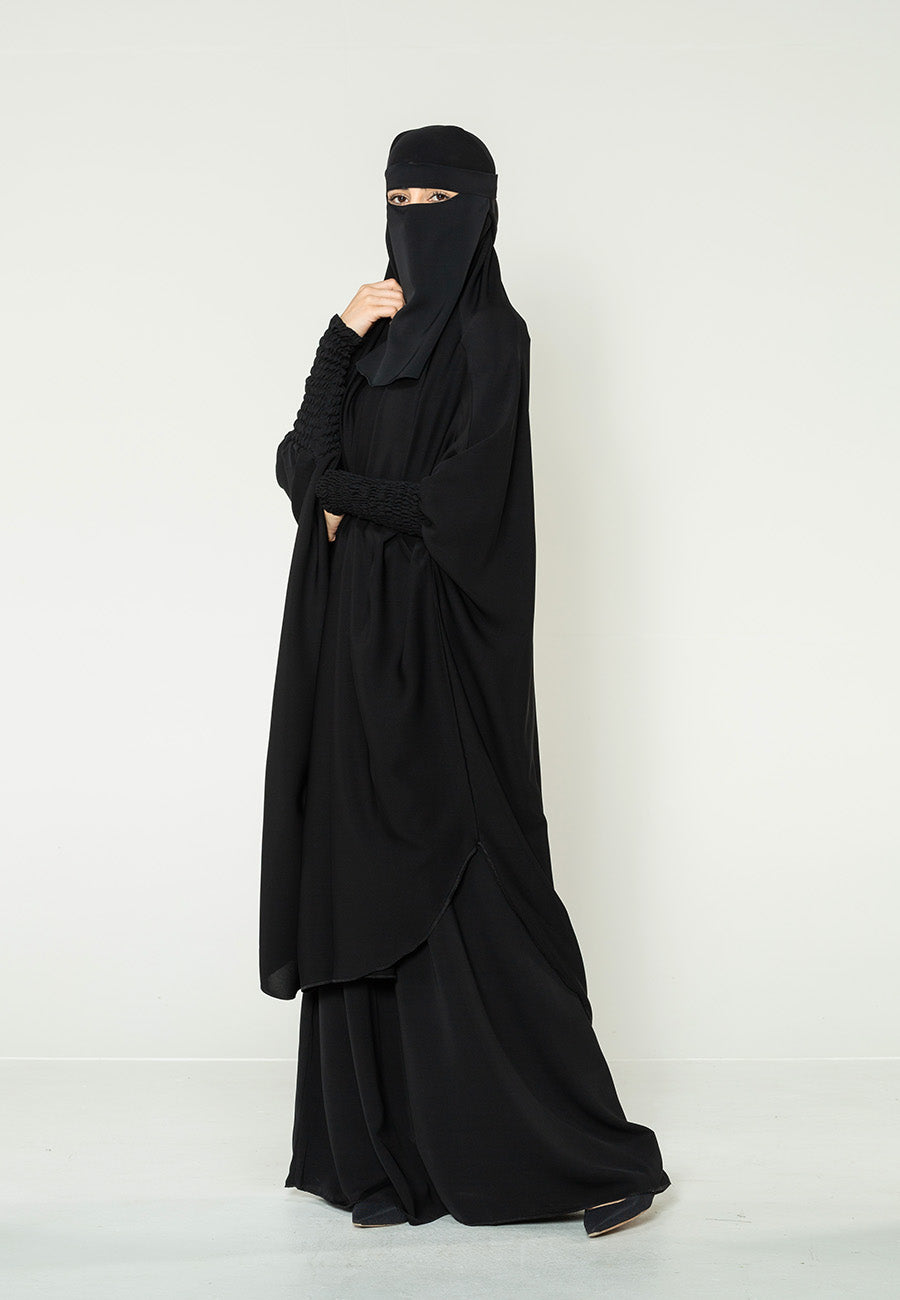 Black 2 Piece Jilbab Prayer Dress