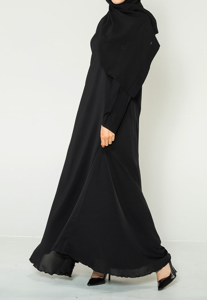 Black Umbrella Cut Abaya
