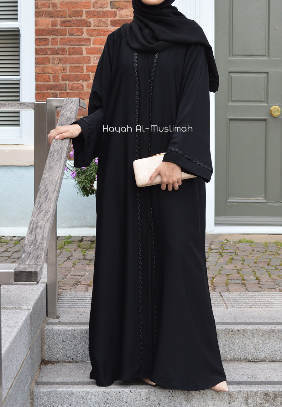 Embellished open abaya discount